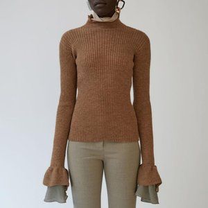 Acne Studios Raine Alpaca Caramel Brown Sweater
